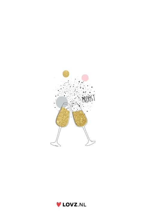 25 jarig huwelijksfeest met glitter champagneglazen