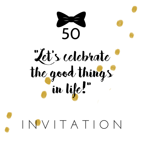 Uitnodiging 50ste verjaardag