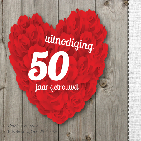 Uitnodiging - 50 jaar getrouwd met hart