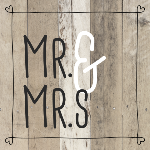 Jubileumkaart Mr en Mrs
