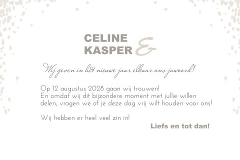 Kerst Save the Date kaart