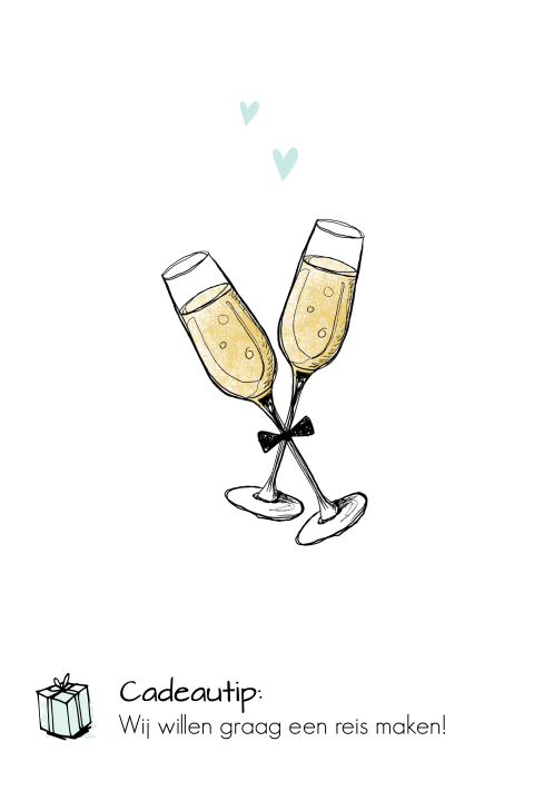 Uitnodiging 40 jaar getrouwd met champagne