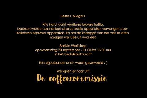 Uitnodiging bedrijfsfeest