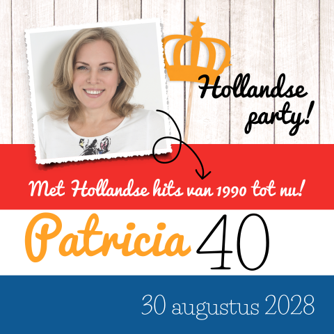 Uitnodiging 40e verjaardag met thema Holland