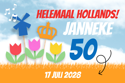 Uitnodiging 50e verjaardag helemaal Hollands