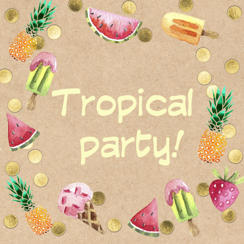 Uitnodiging themafeest voor een tropical party