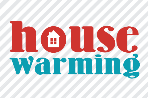 Uitnodiging housewarming met sprekende tekst