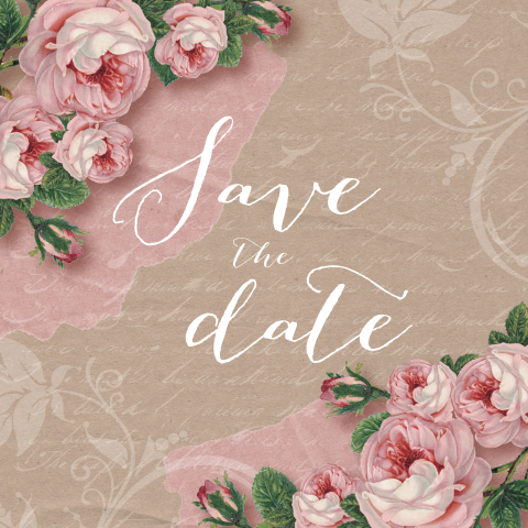 Chique save the date kaart