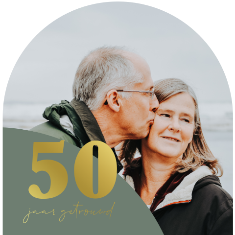 Uitnodiging Voor Robijnen huwelijksjubileum 50 jaar getrouwd