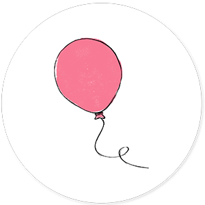sluitzegel roze ballon
